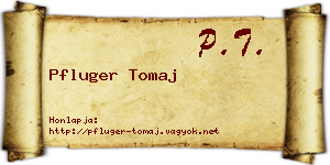 Pfluger Tomaj névjegykártya